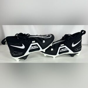 Men's Nike Alpha Menace Pro 3 Mid Football Cleats Black CT6649-001 Size 11